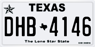 TX license plate DHB4146