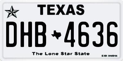 TX license plate DHB4636