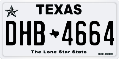 TX license plate DHB4664