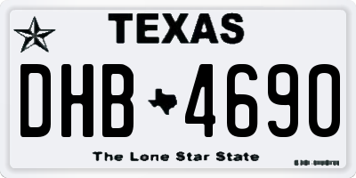 TX license plate DHB4690