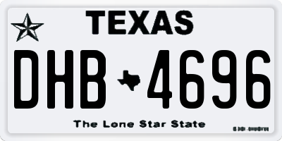 TX license plate DHB4696
