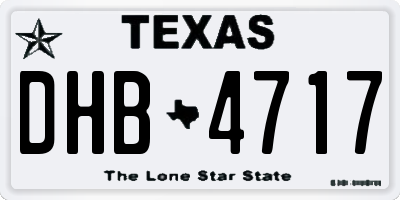 TX license plate DHB4717