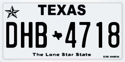 TX license plate DHB4718