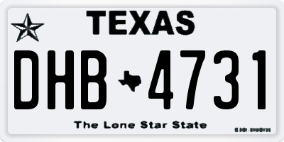 TX license plate DHB4731