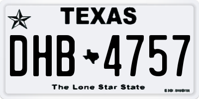 TX license plate DHB4757