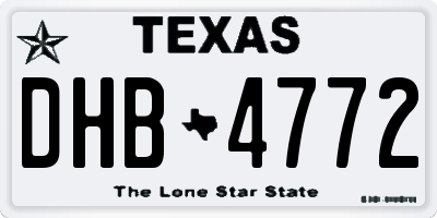 TX license plate DHB4772