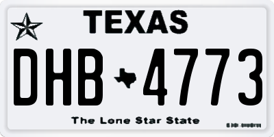 TX license plate DHB4773