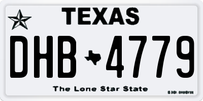 TX license plate DHB4779