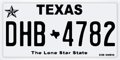 TX license plate DHB4782