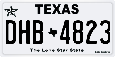 TX license plate DHB4823
