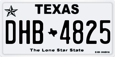 TX license plate DHB4825