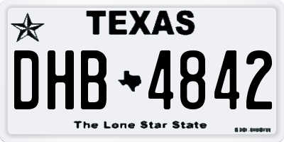 TX license plate DHB4842