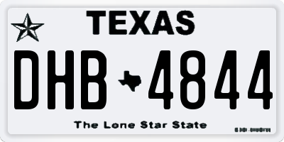 TX license plate DHB4844