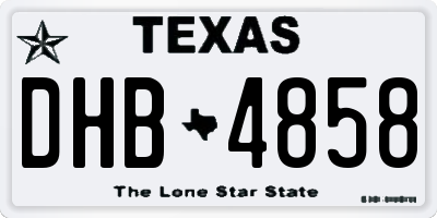 TX license plate DHB4858