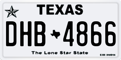 TX license plate DHB4866