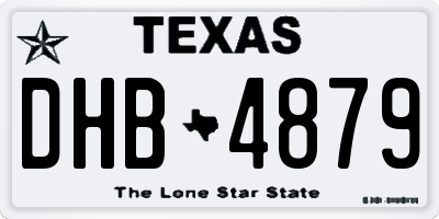 TX license plate DHB4879