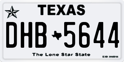 TX license plate DHB5644