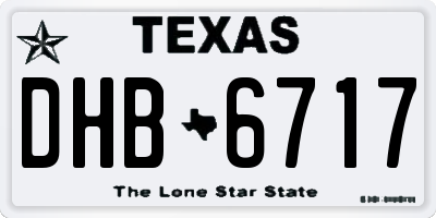 TX license plate DHB6717