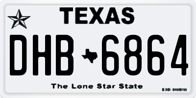 TX license plate DHB6864