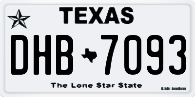 TX license plate DHB7093