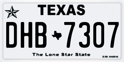 TX license plate DHB7307