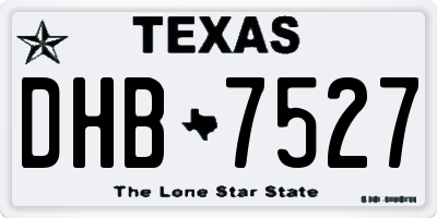 TX license plate DHB7527