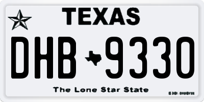 TX license plate DHB9330