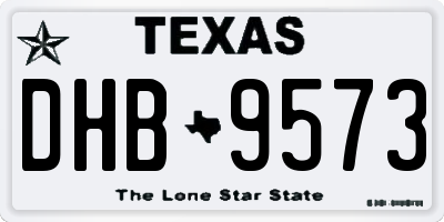 TX license plate DHB9573