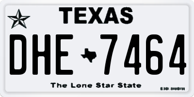 TX license plate DHE7464