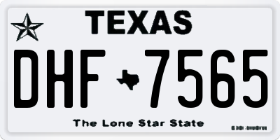 TX license plate DHF7565
