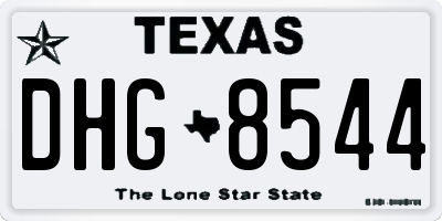 TX license plate DHG8544