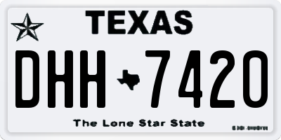 TX license plate DHH7420