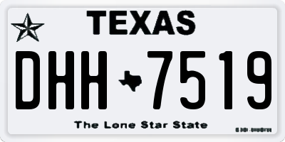 TX license plate DHH7519