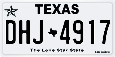 TX license plate DHJ4917