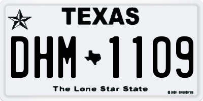 TX license plate DHM1109