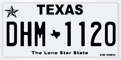 TX license plate DHM1120