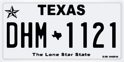 TX license plate DHM1121
