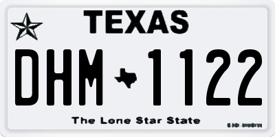 TX license plate DHM1122