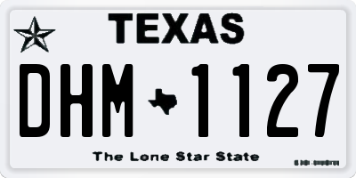 TX license plate DHM1127