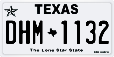 TX license plate DHM1132