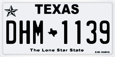 TX license plate DHM1139