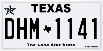 TX license plate DHM1141