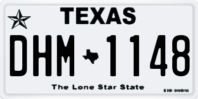 TX license plate DHM1148