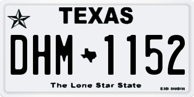 TX license plate DHM1152