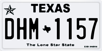 TX license plate DHM1157