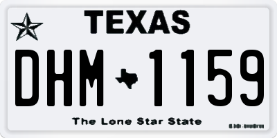 TX license plate DHM1159