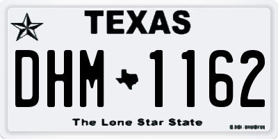TX license plate DHM1162