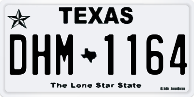 TX license plate DHM1164