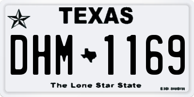 TX license plate DHM1169
