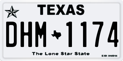 TX license plate DHM1174